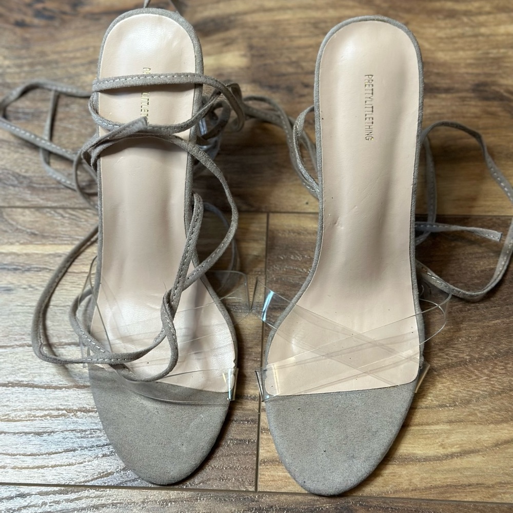 PRETTYLITTLETHING lace up heels